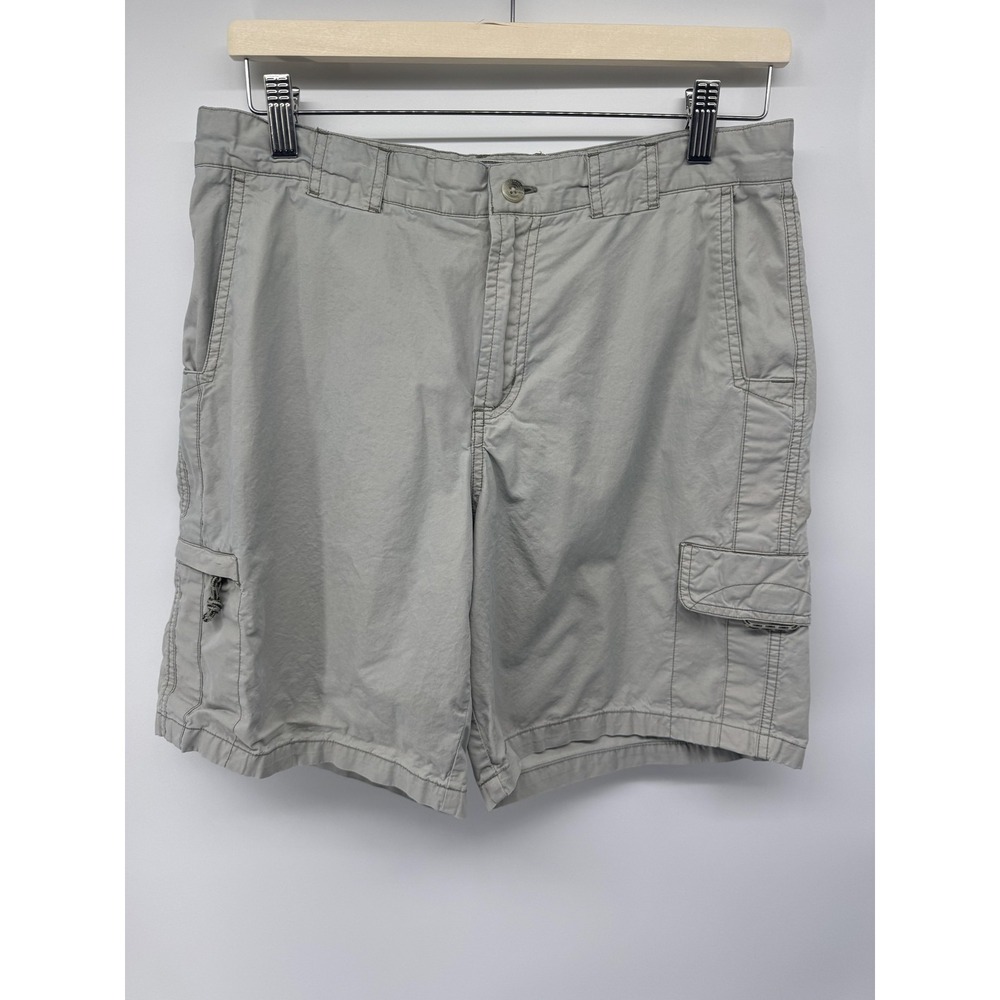 Columbia Cargo Shorts Womens 10 Gray Hiking Cotton Poplin Pockets Casual‎